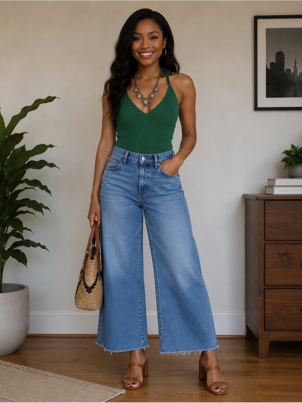 Banana Republic Factory - Straight Leg Crop Jeans - Dark Blue
